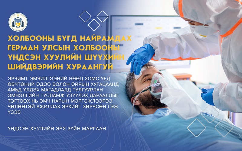ЭРЧИМТ ЭМЧИЛГЭЭНИЙ НӨӨЦ ХОМС ҮЕД ӨВЧТӨНИЙ ОДОО БОЛОН ОЙРЫН ХУГАЦААНД АМЬД ҮЛДЭХ МАГАДЛАЛД ТУЛГУУРЛАН ЭМНЭЛГИЙН ТУСЛАМЖ ҮЗҮҮЛЭХ ДАРААЛЛЫГ ТОГТООХ НЬ ЭМЧ НАРЫН МЭРГЭЖЛЭЭРЭЭ ЧӨЛӨӨТЭЙ АЖИЛЛАХ ЭРХИЙГ ЗӨРЧСӨН ГЭЖ ҮЗЭВ