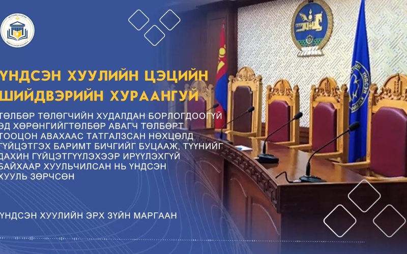 Төлбөр төлөгчийн худалдан борлогдоогүй эд хөрөнгийг төлбөр авагч төлбөрт тооцон авахаас татгалзсан нөхцөлд гүйцэтгэх баримт бичгийг буцааж, түүнийг дахин гүйцэтгүүлэхээр ирүүлэхгүй байхаар хуульчилсан нь үндсэн хууль зөрчсөн