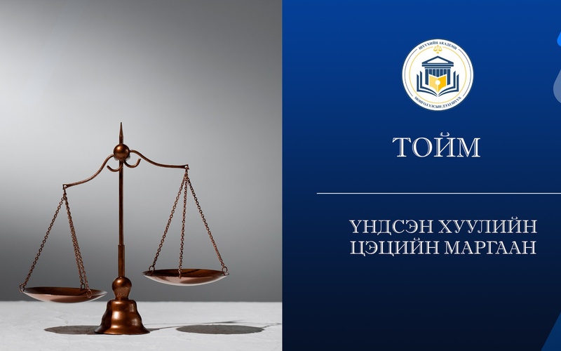 ШҮҮХИЙН ТУХАЙ ХУУЛИЙН “ШҮҮГЧИЙН ТЭТГЭВЭРТ ГАРАХ НАСТАЙ ХОЛБООТОЙ” ЗААЛТЫГ ТҮДГЭЛЗҮҮЛСЭН ТУХАЙ ҮНДСЭН ХУУЛИЙН ЦЭЦИЙН ДҮГНЭЛТИЙН ТОЙМ